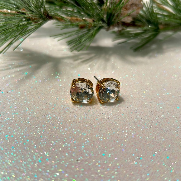 Kate Spade Gumdrop Studs Gold (Clear) NWT - Picture 5 of 13
